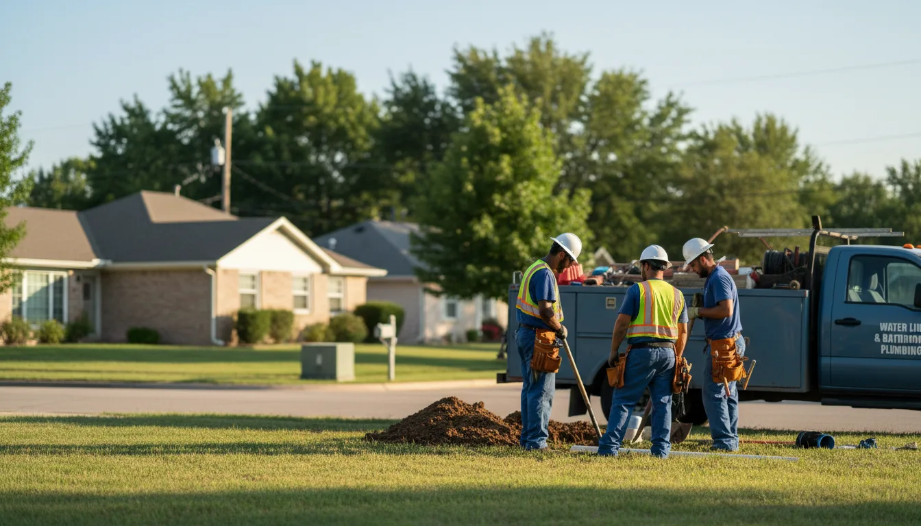 Residential water line and bathroom plumbing service in Archbold, OH